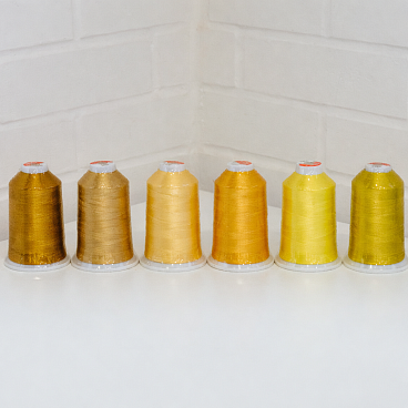 Набор для вышивки Гинко/Gingko 5000м Полиэстер(6шт) № 3 "Золото"+Пятновыводитель Gingko 450 мл